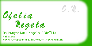 ofelia megela business card